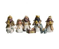 Transpac Weihnachtskrippe, Weihnachtsdesign, Weiß, 8 Stück