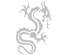 INDIGOS 4051095014188 Wandtattoo w132 Drachen 120 x 64 cm, silber