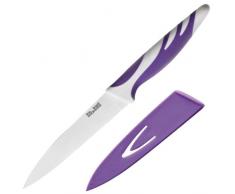 IBILI Küchenmesser Easycook mit Klingenschutzhülle 12,5 cm in lila/weiß, Edelstahl, 20 x 5 x 2 cm, 2-Einheiten