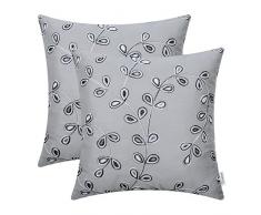Kissenbezüge, Kissenhülle CaliTime 2 Stück Kissen Werfen Kissen Abdeckungen Fälle Schutz Muscheln zum Couch Sofa Schlafzimmer Zuhause Weihnachten Dekor (45cm x 45cm)