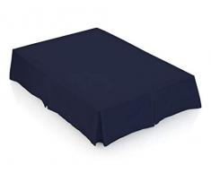 Highliving Bettdecke, Polyester, 50% Baumwolle, Navy, Doppelbett