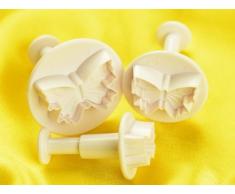 Kunststoff Teig Schaber, Schmetterling Designs von 3Â StÃ¼ck 5Â x 16Â x 9Â cm weiÃ