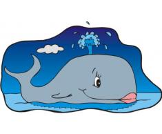 Indigos 4051719861433 Wandtattoo ME243 Cartoon Hai ziemlich verschwendet Wasser 96 x 54 cm