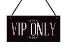 Meijiafei VIP Man Cave Pub Home Bar Garten Hängeschild Vodka Gin Palace Hängeschild Geschenk 10 x 5 - 25.4cm x 12.7cm A Type