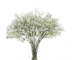 Crt Gucy Künstliche Blumen, 53,3 cm, Baby-Atem/Gypsophila, künstliche Seidenpflanzen, Hochzeit, Party, Dekoration, echte Haptik, für Zuhause, Garten, 9 Stück weiß