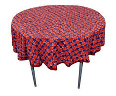 RoyaltyRoute Multicolor Druckt Indische Runde Tischdecken in Baumwolle Stoff Zuhause Dekorative Ideal für 4-6 Gedecke (175 cm Durchmesser ca.)