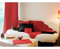 Soleil docre Vorhang mit Schlaufen, Tagesdecke Baumwolle rot???