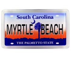 Myrtle Beach South Carolina Nummernschild Acryl kleinen Kühlschrank Collector s Souvenir Magnet 5,1 x 3,2 cm