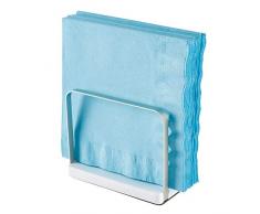 iDesign Ashton Serviettenhalter, Keramik/Stahl, freistehend, 12,7 x 7,6 x 10,2 cm, mattweiß 5 x 3 x 4 Serviettenhalter