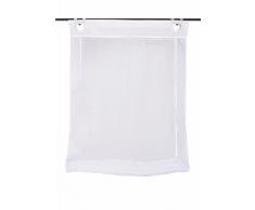 Home Fashion Bändchenrollo, Stoff, Weiß