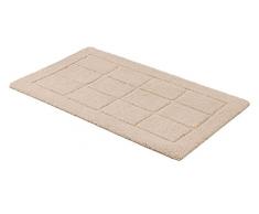 SCHÃNER WOHNEN-Kollektion, Santorin, Badteppich, Badematte, Badvorleger, Design Kachel - creme, Oeko-Tex 100 zertifiziert, 60 x 100 cm