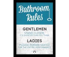 Pyramid Generic Badezimmer Regeln Memorabilia, 30 x 40 cm