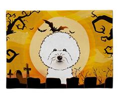 Caroline s Treasures bb1775plmt Halloween Bichon Frisé Stoff Tisch-Sets, multicolor