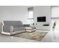 Italian Bed Linen Sofabezug, rutschfest, Komfort, mit Halbinsel 240 cm dunkelgrau