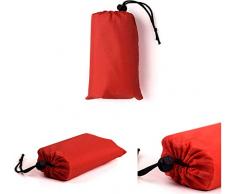 wowitsyou rote Picknick-Decke, Sandfeste Tasche, Strandmatte, große kompakte Sandfeste Matte, schnelltrocknend, leicht, strapazierfähig, wasserfest, Bodenabdeckung, Decke für Outdoor-Reisen