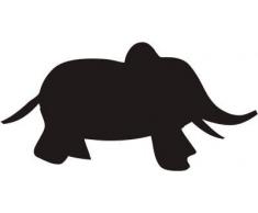 INDIGOS 4250380592534 Wandtattoo w050 Elefant Afrika 120 x 59 cm, schwarz