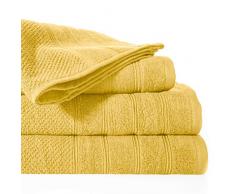 Design91 Frottier Handtuch Senf 100% Baumwolle Duschtuch Badetuch Badezimmer, 50X90cm