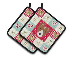 Carolines Treasures CK5232PTHD Ratten-Terrier, Liebespaar Topflappen, Mehrfarbig