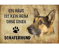EIN Haus ist kein heim ohne einen Schäferhund Hund blechschild