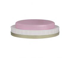 nu steel PAN3H Panache Kollektion Schale, Seifenhalter für Bad oder Küche, Keramik, Weißgold Finish