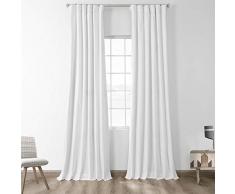 HPD Half Price Drapes PRCT-BO01B-108 Verdunkelungsvorhang aus Fester Baumwolle (1 Panel), 50 x 108 cm, frisches Popcorn