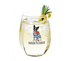 Pardon My Frenchie Weinglas ohne Stiel