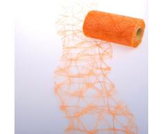 Deko AS GmbH Sizoweb Tischband Wellenschnitt apricot ca. 12,5 cm Rolle 25 Meter 64W 018-R