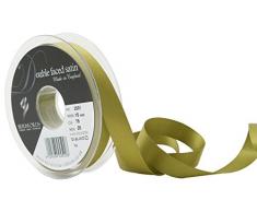 Berisfords 3501 Satinband, doppelseitig, 15 mm moosgrün, 79 10,5 x 10,5 x 3 cm, Doppelseitiges Band, Polyester, Satin Moss