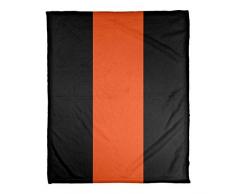 ArtVerse NFS Cincinnati Football Stripes Decke, Coral Fleece, 60 x 80, Schwarz und Orange
