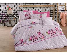 En Vogue Bettwäsche-Set für Doppelbett 200 x 220 cm Lilla Fucsia Rosa Verde