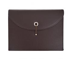 Unbekannt Akkordeon Datei Ordner erweiterbar Tragbare Dokumententasche Aktentasche PU Leder Business Datei Organizer Tasche One Size Braun