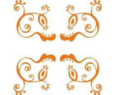 INDIGOS 4051095047827 Wandtattoo w421 Pflanze Blume 120 x 112 cm, grün