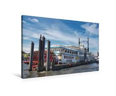 Premium Textil-Leinwand 90 x 60 cm Quer-Format Raddampfer Mississippi Queen | Wandbild, HD-Bild auf Keilrahmen, Fertigbild auf hochwertigem Vlies, Leinwanddruck von Gabriele Krug