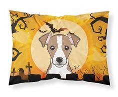 Carolines Treasures BB1818PILLOWCASE Halloween Jack Russell Terrier Fabric Standard Pillowcase, Large, Multicolor