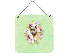 Carolines Treasures Thai Ridgeback Green Flowers Türaufhänger, Wanddekoration, Mehrfarbig