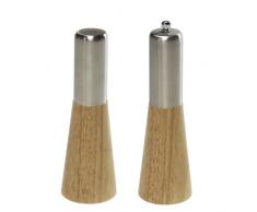 Kesper 13670 Pfeffermühle und Salzstreuer Set, Natur hell