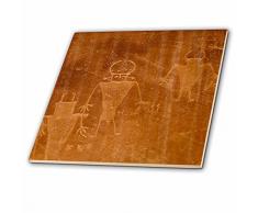 3dRose CT 94706 _ 5 Petroglyphs, Fremont Menschen, Capitol Reef NP, utah-us45 cha0222-chuck Haney-Glass Fliesen, 4-Zoll