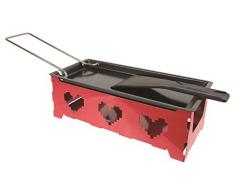 Bistro kc2319 Raclette Speisewärmer Solo Stahl rot/schwarz 29,8 x 9,1 x 9,5 cm