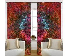 RATANA Multi Tie Dye Star Mandala Schlafzimmer Fenster Gardine Indian Drape Balkon Room Decor Gardine Boho Set Tapisserie Vorhänge & Volances Bohemian