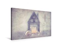 Premium Textil-Leinwand 75 x 50 cm Quer-Format Weihnachten Laterne | Wandbild, HD-Bild auf Keilrahmen, Fertigbild auf hochwertigem Vlies, Leinwanddruck von Monika Felber