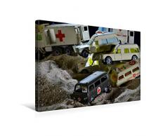 Premium Textil-Leinwand 45 x 30 cm Quer-Format Spielzeug Sanitäts - Transporter | Wandbild, HD-Bild auf Keilrahmen, Fertigbild auf hochwertigem Vlies, Leinwanddruck von Ingo Laue