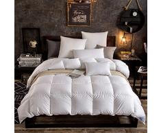 Warm Kiss Weiß Gänsedaunen Tröster Bettdecke Einsatz 300 TC, 600 Fill Power Daunen Winter Proof 100% Baumwolle Shell Hypoallergen mit Ecke Taben King