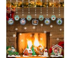 ORIY Fensteraufkleber, Weihnachtsdesign, DIY Wand-Tür-Wandbild, Aufkleber, entfernbar, Weihnachts-/Urlaubs-/Winter-Wunderland-Dekorationen, Dekorationen für Partys usw. 802