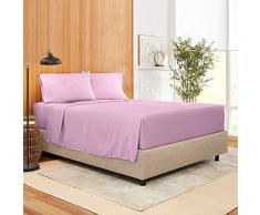 Empyrean Bettwäsche Bambusmischung 4-teilig Bettlaken Set - Bambus und Mikrofaser Mischung - Hotel Extra Soft Cool Comfy Bettlaken - pflegeleicht knitterfrei Kein Bügeln notwendig King Lavendeltraum