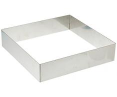 DECORA 0063796 TORTENRING QUADRATISCH AUS Edelstahl 20X20X4,5 H cm