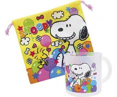 Sanyoudou Peanuts Snoopy Kunststoff Tasse & Tasse Geldbörse Set Snoopy & Luftballons Gelb