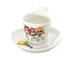Berghoff 2X Kaffeetasse Set, Glasporzellan, verziert, 0 cm, 2-Einheiten