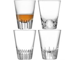 LSA International Tatra Zahnputzbecher 225 ml transparent/Verschiedene Schnitte X 4, klar, Set 4