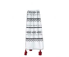 Anvi Home Fleecedecke 50x 60 Tassel Boho Black