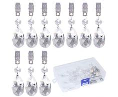 Swpeet Tischdeckengewichte mit Metallclip, Kristallglas, für Zuhause, Partys, Picknicks, Restaurants, Hochzeiten, Buffets, etc., 10 Stück kristall